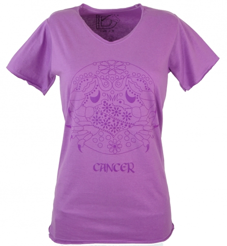 Sternzeichen T-Shirt `Krebs` - lila