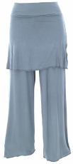 Yoga pants with skirt, celebration pants, dance pants - dove blue