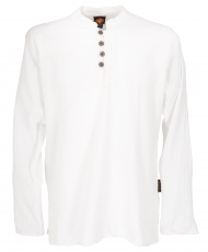 Casual shirt, yoga shirt, slip-on shirt, goa shirt - white