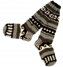 Handgestrickte Schafwollsocken, Nepal Socken 38/39