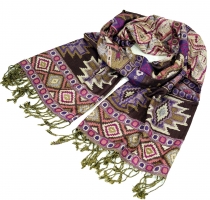 Pashmina viscose scarf/stole Inca scarf - lilac