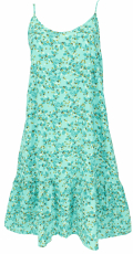 Mini dress, boho summer dress, little danglers - turquoise