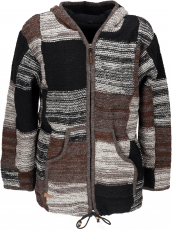 Patchwork Cardigan Wool Jacket Nepal Jacket - Model 18