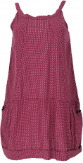 Boho mini dress, summer tunic, little dangler - wine red