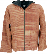 Ethno Kadhi hooded jacket, Kadhi jacket - rust