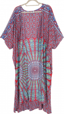 Leichter Sommer Kimono, Umhang, Strandkleid mit Mandala Muster - ..