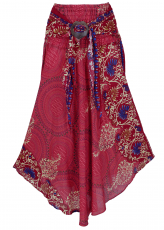 Boho summer skirt, maxi skirt hippie chic - red