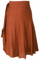 Light wrap skirt, boho summer skirt - rust orange