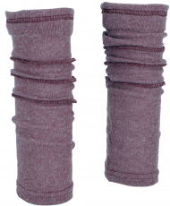 Legwarmers, fine knit cuffs with overlock - old pink