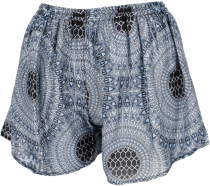 Lightweight panties, print shorts - dove blue