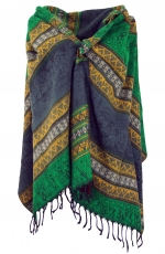 Soft pashmina scarf/stole, shoulder scarf, plaid - Inca pattern g..