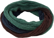 Soft loop scarf/stole, magic loop scarf, vest - blue/green/brown