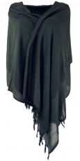 Light scarf, plain cloth - black