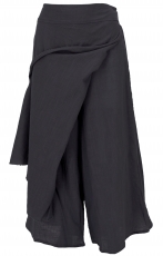Ethno culottes, boho maxi skirt, summer skirt - black