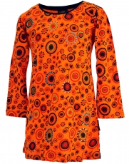 Bestickte Mädchen Tunika, Ethno Minikleid, Kinderkleid - orange