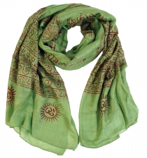 Thin Baba cloth, Benares Lunghi - green