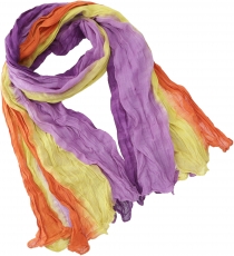 Batik scarf, batik scarf, batik sarong - purple/yellow