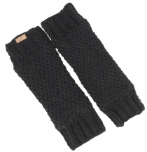 Wool cuffs with bead pattern, knitted cuffs from Nepal, leg warme..