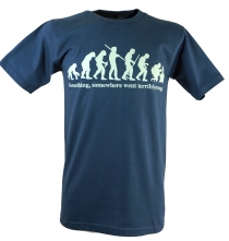 Fun T-Shirt `Evolution` - blau