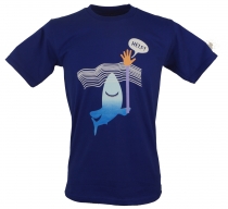 Fun T-Shirt `Help` - blau