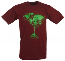 Fun T-Shirt `Weltbaum` - rot