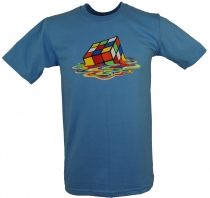 Fun T-Shirt `Zauberwürfel` - blau
