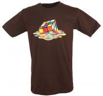 Fun T-Shirt `Zauberwürfel` - braun