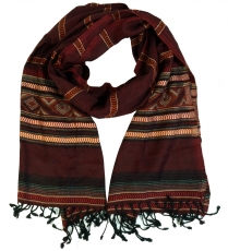 Pashmina viscose scarf, ethnic stole - red