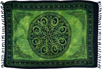 Bali Sarong, Wandbehang, Wickelrock, Sarongkleid - Celtic grün
