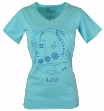 star sign T-Shirt `Leo` - turquoise