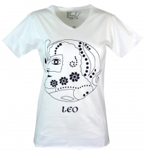 Sternzeichen T-Shirt `Löwe` - weiß