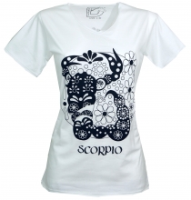 Sternzeichen T-Shirt `Skorpion` - weiß