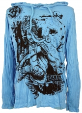 Sure long sleeve shirt, hoodie Dancing Ganesh - light blue