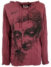 Sure long sleeve shirt, hoodie Dreaming Buddha - bordeaux