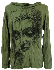 Sure long sleeve shirt, hoodie Dreaming Buddha - olive