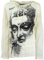 Sure long sleeve shirt, hoodie Dreaming Buddha - white
