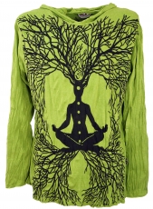 Sure long sleeve shirt, hoodie Meditation Chakra Buddha - lemon