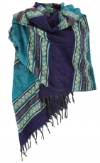 Soft pashmina scarf/stole, shoulder scarf, plaid - Inca pattern t..
