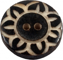 Tibet button from horn, button sun - 9