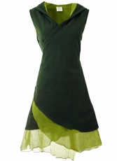 Wickeltunika, Elfentunika mit Zipfelkapuze MA 11 - grün