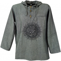 Yoga shirt, Goa shirt Om, sweatshirt - grey